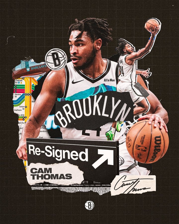 华体会app下载-篮网官方宣布与卡梅隆-托马斯达成续约，合同为期一年价值600万美元