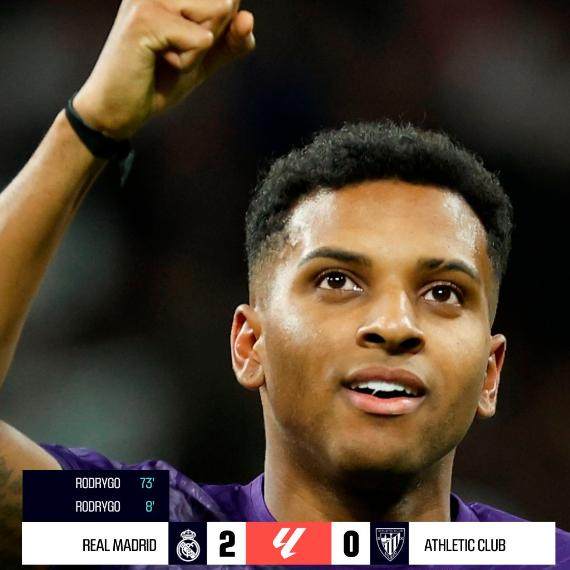 【西甲】罗德里戈梅开二度，皇马主场2比0轻取毕巴